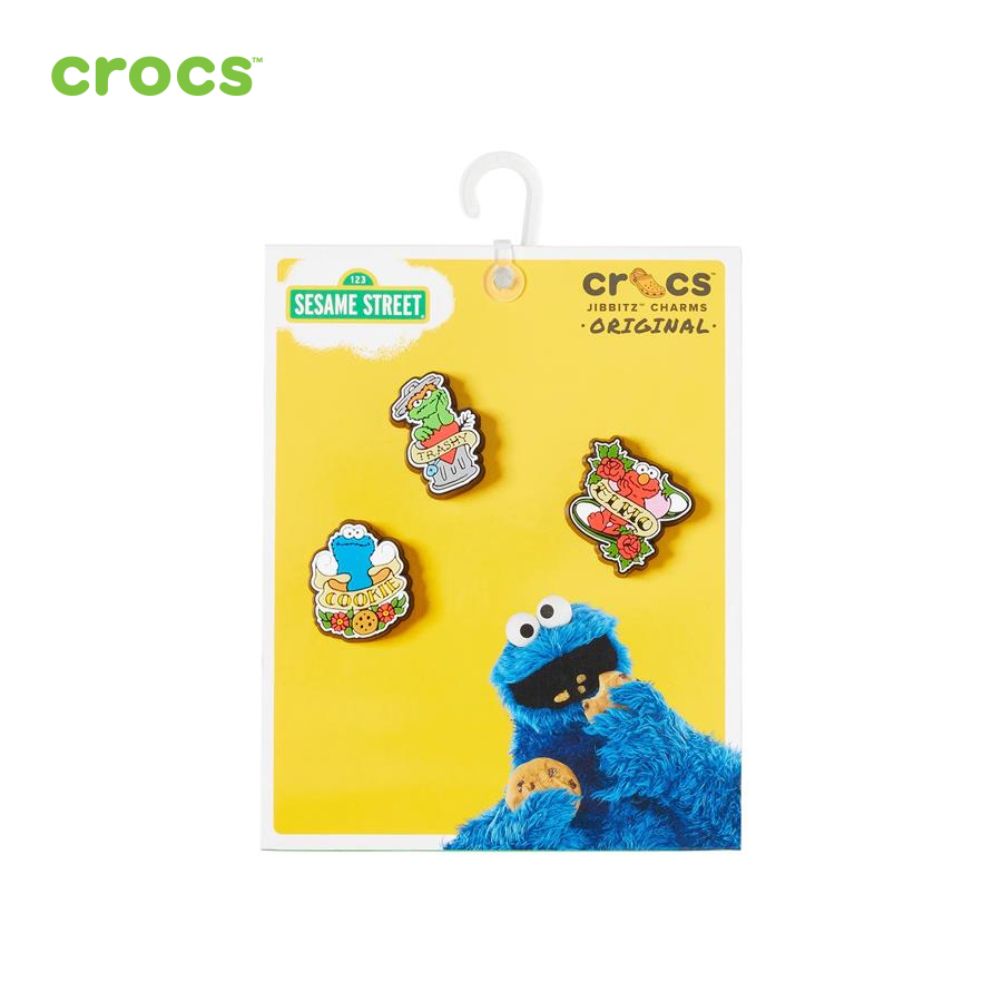 Huy hiệu jibbitz unisex Crocs JB Sesame Street