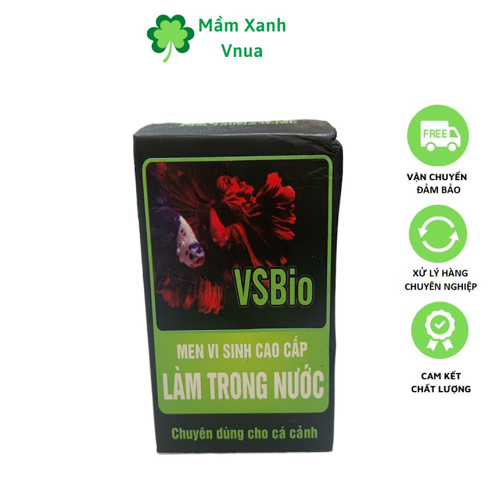 Men Vi Sinh Cao Cấp VSBIO Làm Trong Sạch Nước Bể Cá - Chai 80Gr - Nâng Cao Chất Lượng Nước Cho Cá