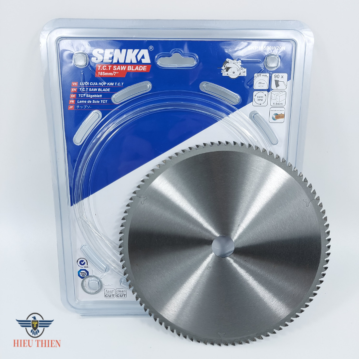 Lưỡi cắt nhôm ván MDF MFC HDF nhựa nội thất 185mm 90 răng SENKA