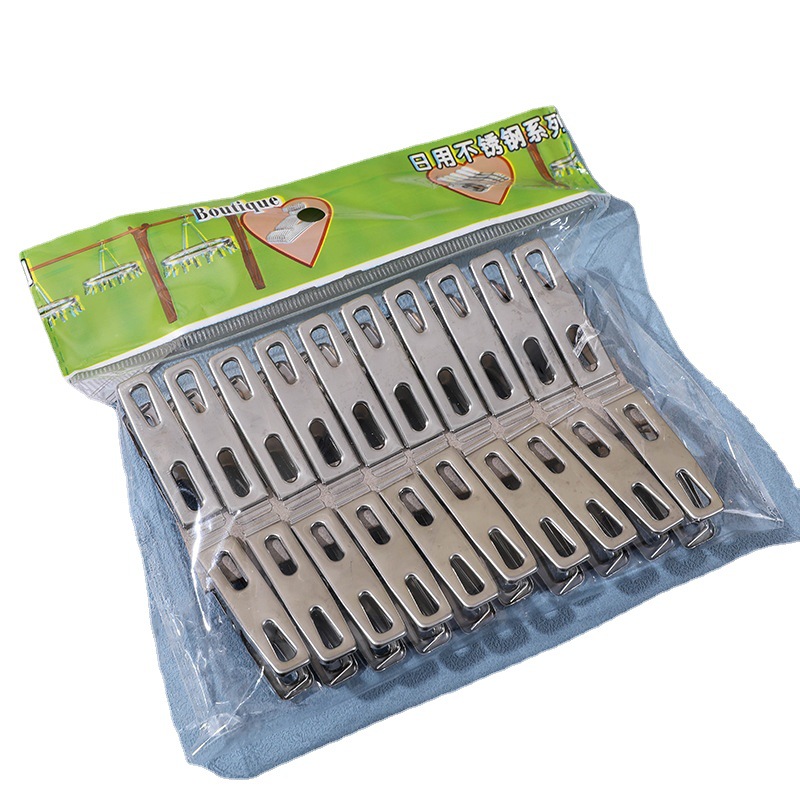 Set 20 Kẹp Quần Áo Tất Vớ Inox Tiện Dụng Cho Gia Đình