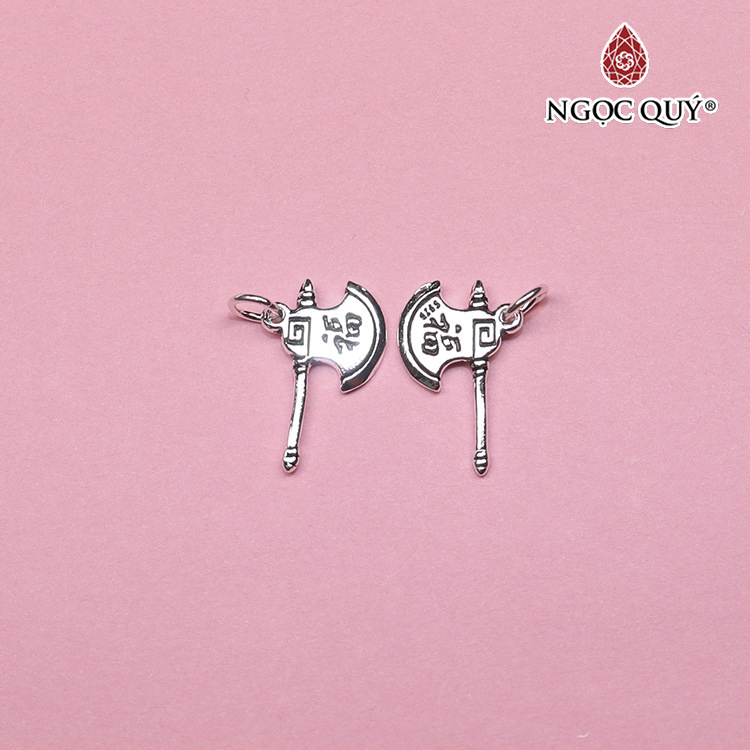 Charm bạc hình cây rìu may mắn treo - Ngọc Quý Gemstones