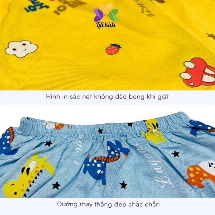 Quần đùi chục cho bé gái bé trai quần chục đùi chất thun lạnh cotton cho bé họa tiết ngộ đáng yêu lili.kids QC01