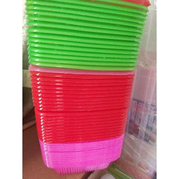 Set 10 cái rổ nhựa vuông , tròn màu sắc