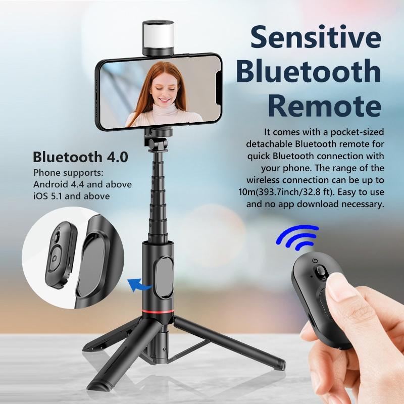 Gậy Selfie Bluetooth Không Dây Q12S Có Đèn Cho Điện Thoại