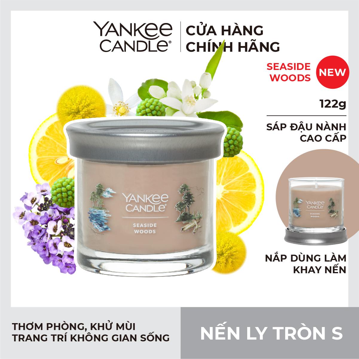 Nến ly tròn sáp đậu nành Yankee Candle size S - Seaside Woods