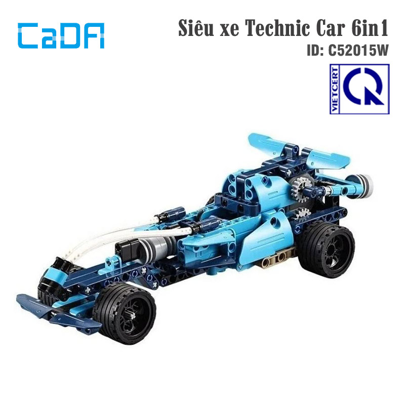 Đồ Chơi Lắp Ráp Xe Kéo Cót Chạy Đà Siêu Xe Technic Car 6in1 C52015W