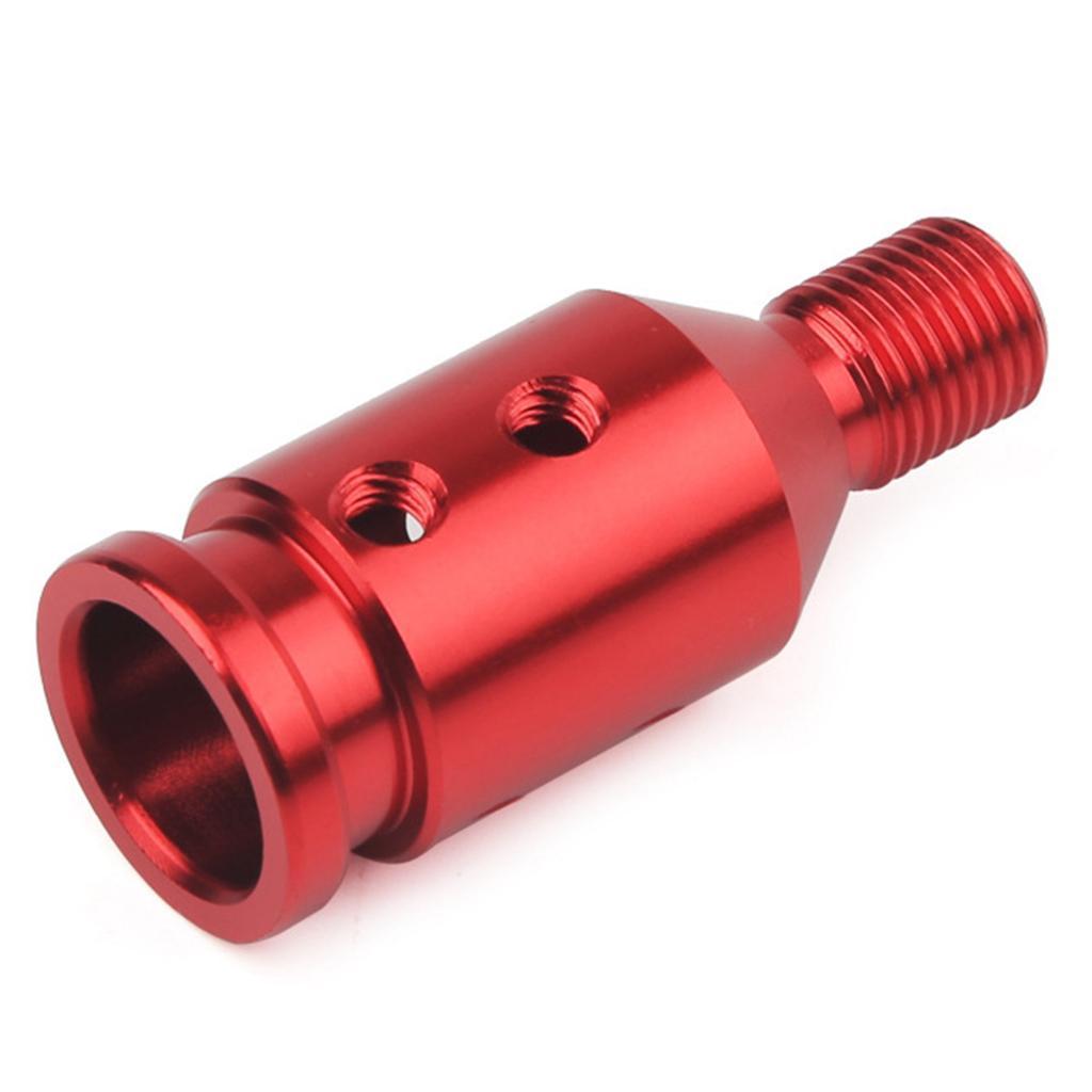 Custom Aluminum Universal Shift knob Shifter Adapter for BMW Mini Non Threaded Shifters M12X1.25 (Red)