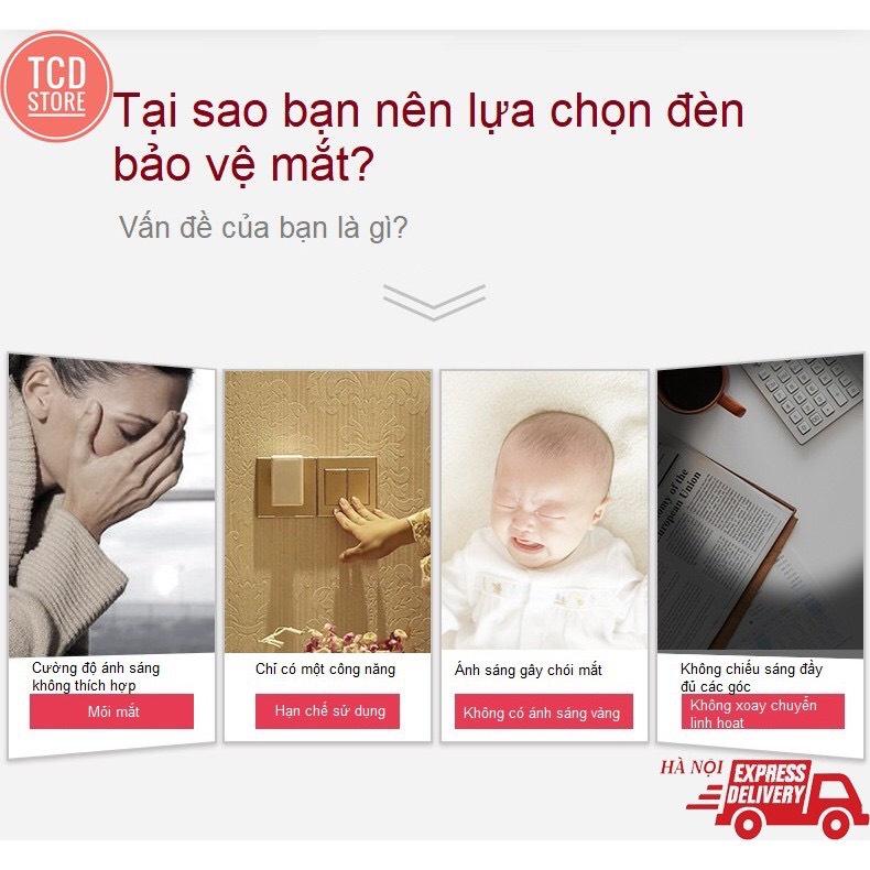 Đèn Bàn Học Đọc Sách, Làm Việc (Học Sinh, Sinh Viên, Văn Phòng) LED Chống Cận, Cảm Ứng Tích Điện eLights TD