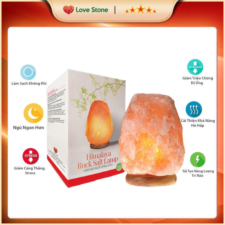 Đèn Đá Muối Tự Nhiên Himalaya Love Stone