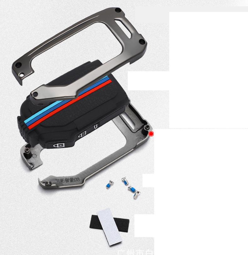 Ốp bảo vệ chìa khóa xe KIA 4 nút bằng hợp kim cao cấp sang trọng PKXH-182