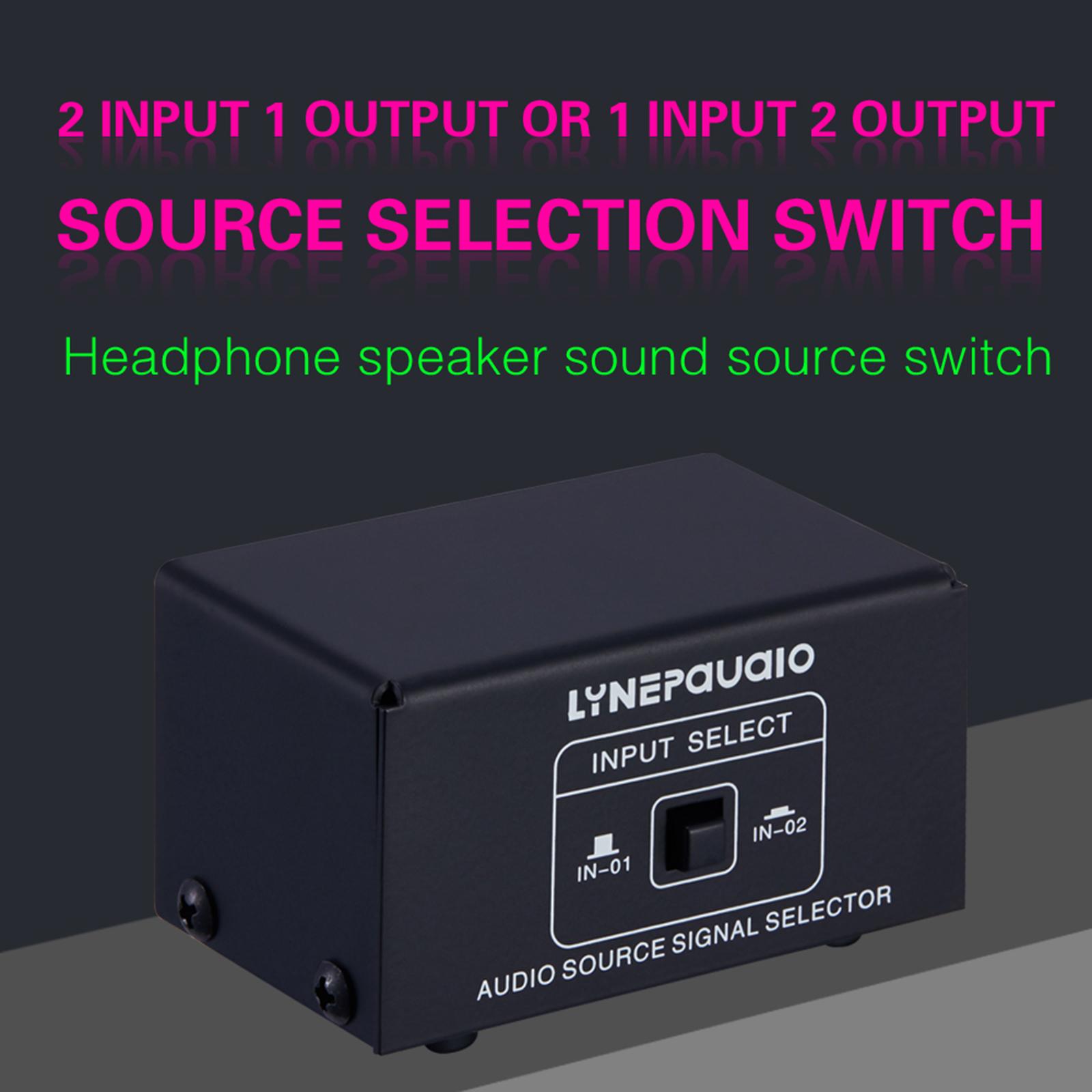 2 in 1 Out or 1 in 2 Out Audio Source Signal Selector, Switcher, Speaker, Audio Source, Switcher, Lossess