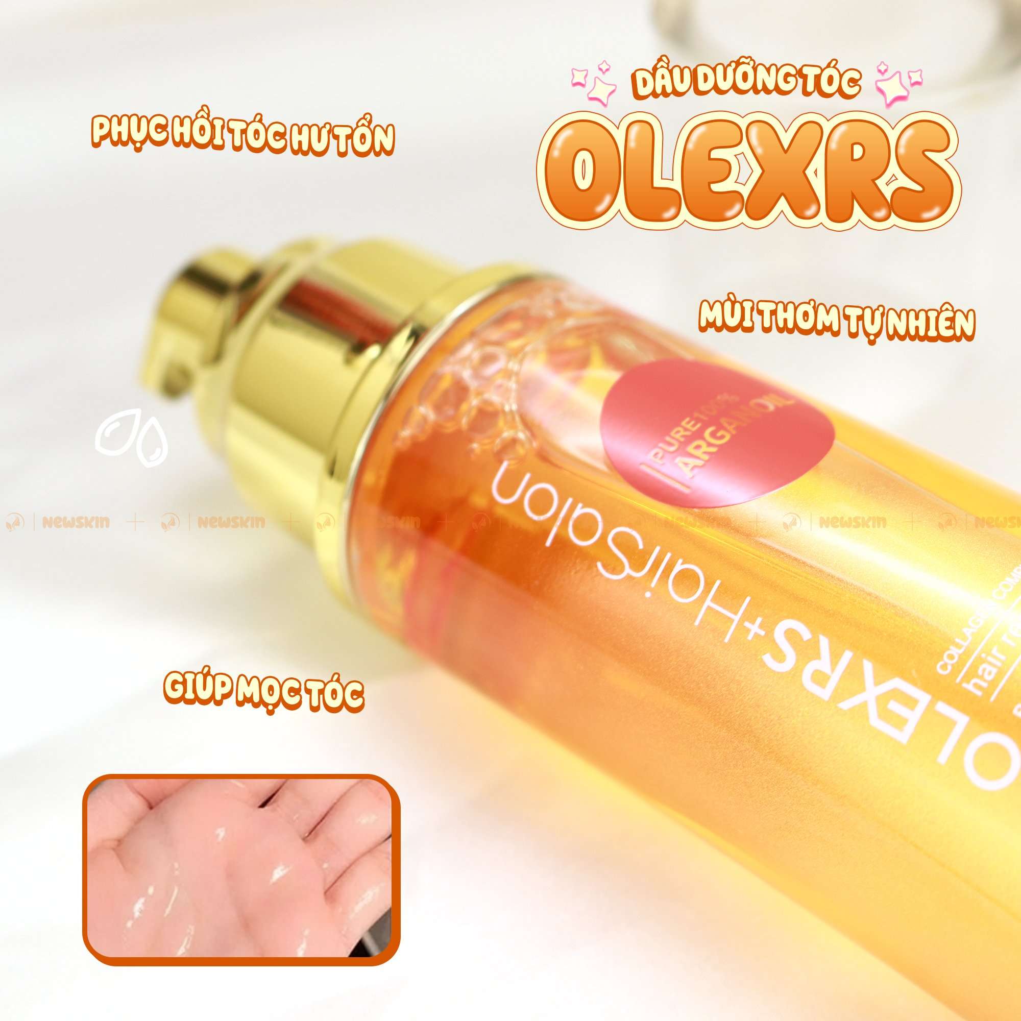 Tinh dầu dưỡng tóc OLEXRS+HAIRSALON Collagen Complex Hair Repair Oil 80ml