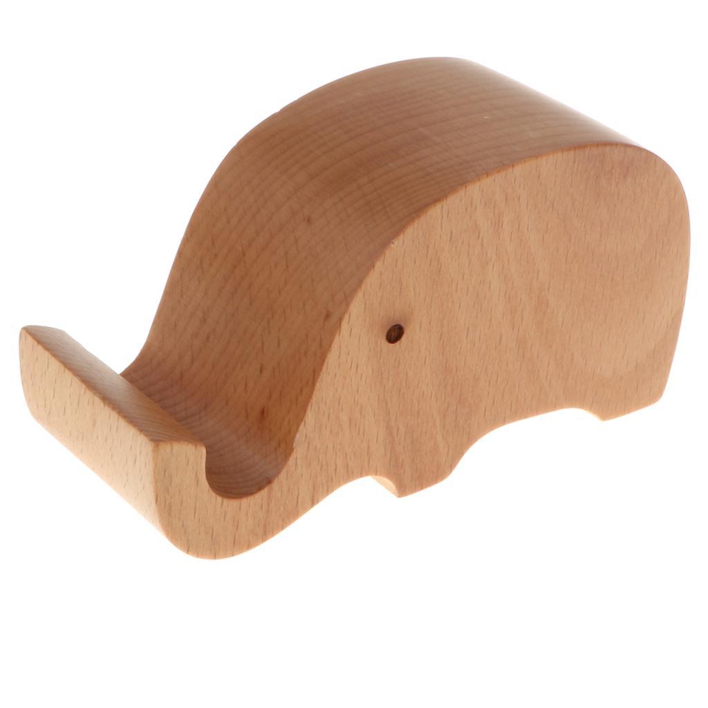 Wooden Elephant Phone Stand Cell Phone Holder for X.