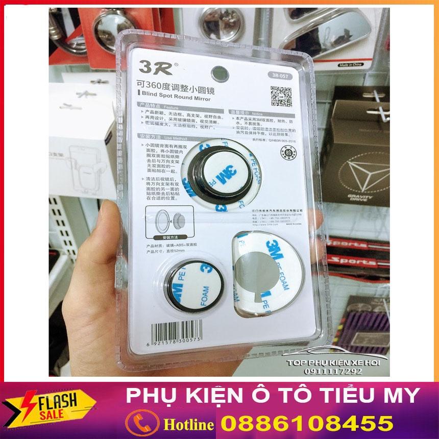 Bộ 2 Gương cầu lồi gắn kính hậu ô tô xoay 360 xóa điểm mù