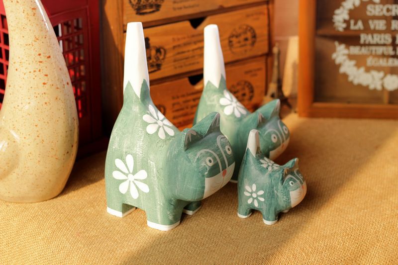 Tượng Gia Đình Nhà Mèo