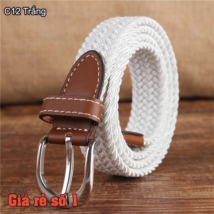 Thắt lưng nữ vải dù co giãn bản 2,5 cm -nhóm màu trơn - Hồng