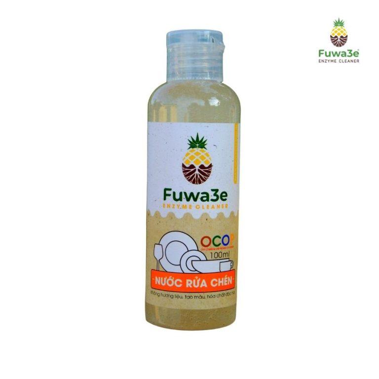 Nước Rửa Chén Hữu Cơ Fuwa3e Organic Enzyme Sinh Học 100ml An Toàn Cho Bé bảo Vệ Da Tay