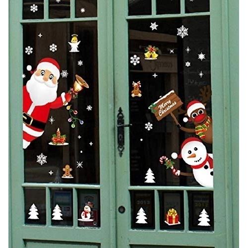 Nhãn dán trang trí cửa sổ chủ đề Giáng Sinh 30cm * 90cm độc đáo