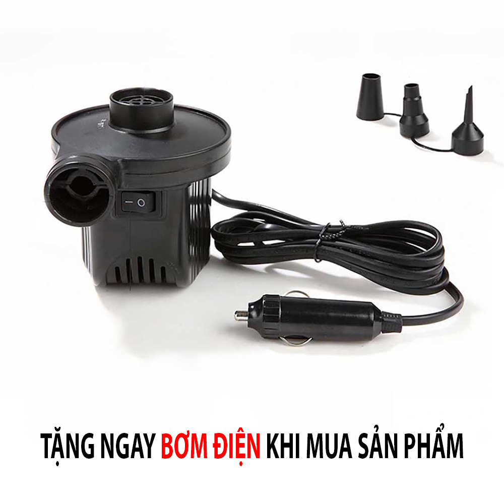 Đệm/Giường Hơi Cao Cấp Ô tô + Tặng Bơm Hơi và Cây Thông Thơm Treo Xe