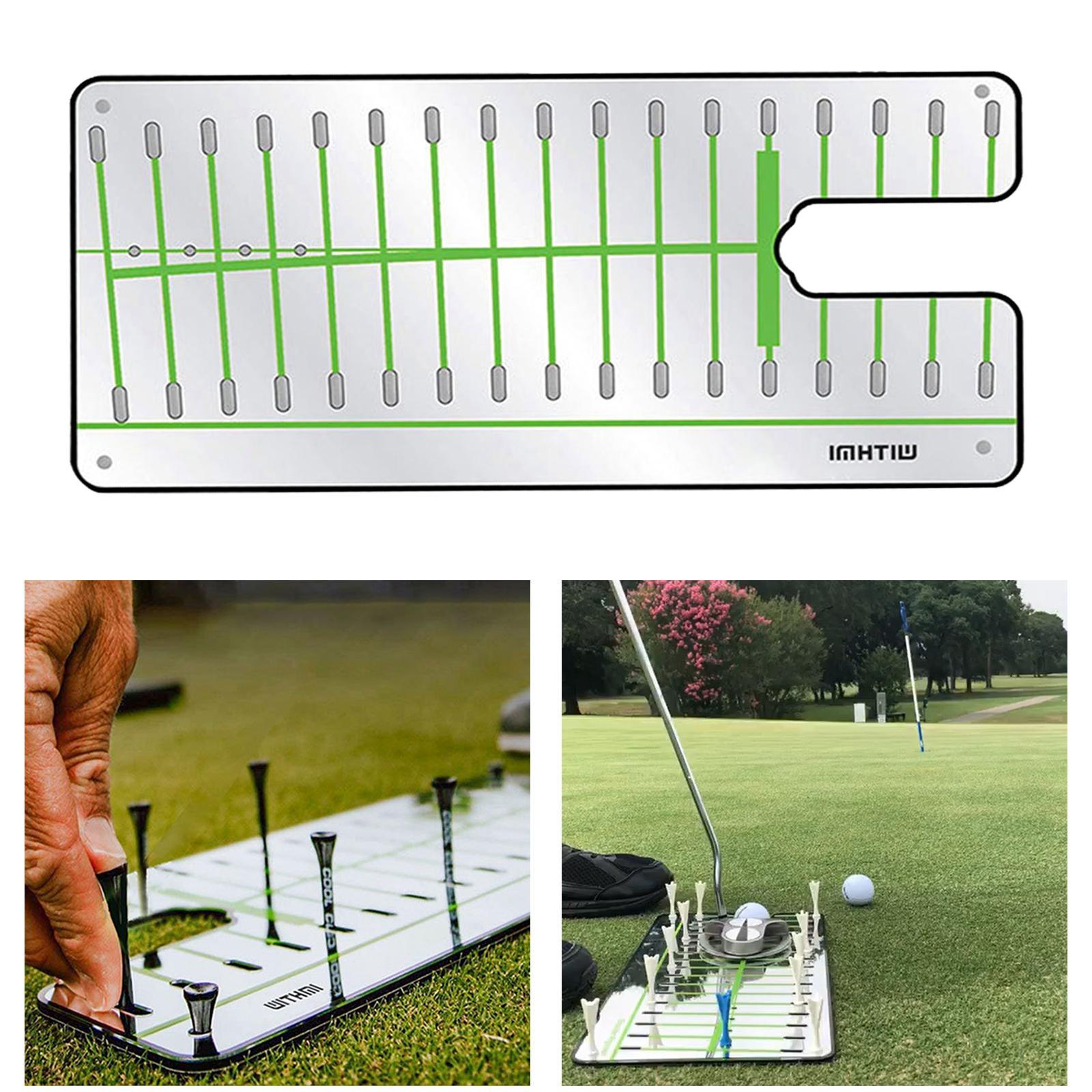 Golf Putting Mirror Swing Trainer Alignment Training Aid Swing for Outdoors