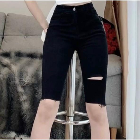 Quần Lửng Rách Nhẹ Thời Trang Nữ Cao Cấp