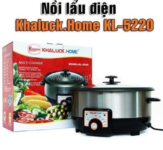 Nồi lẩu điện Khaluck.Home KL-5220 công nghệ Nhật Bản - 1200W - 2.8 Lít - Hàng chính hãng