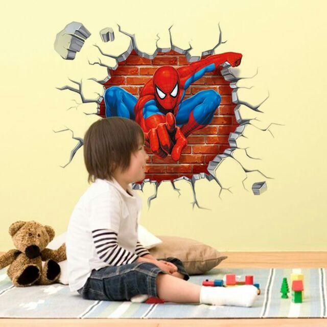 Decal dán tường hoạt hình người nhện Spider man