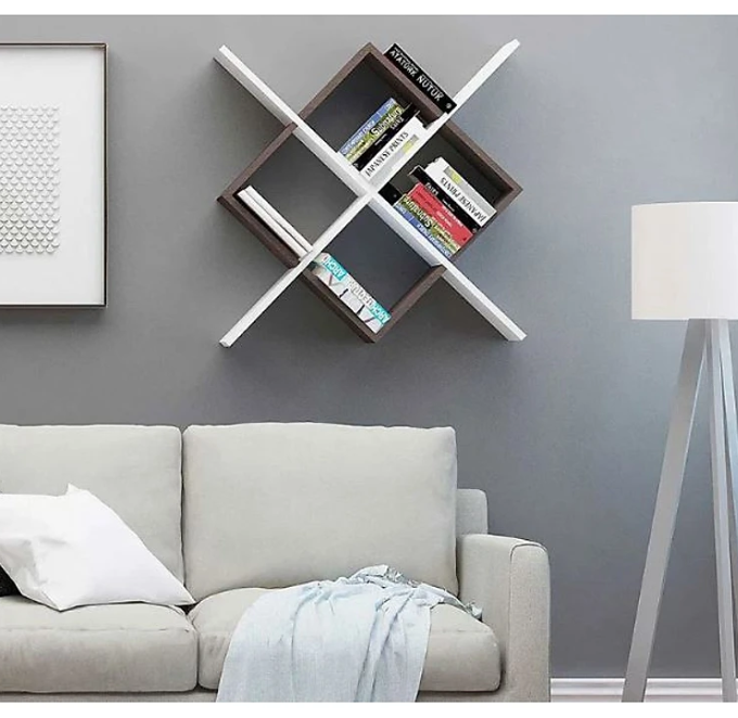 Kệ Gỗ Trang Trí Treo Tường Phá Cách Tundo CTKT505 KT 79x79x19.6cm