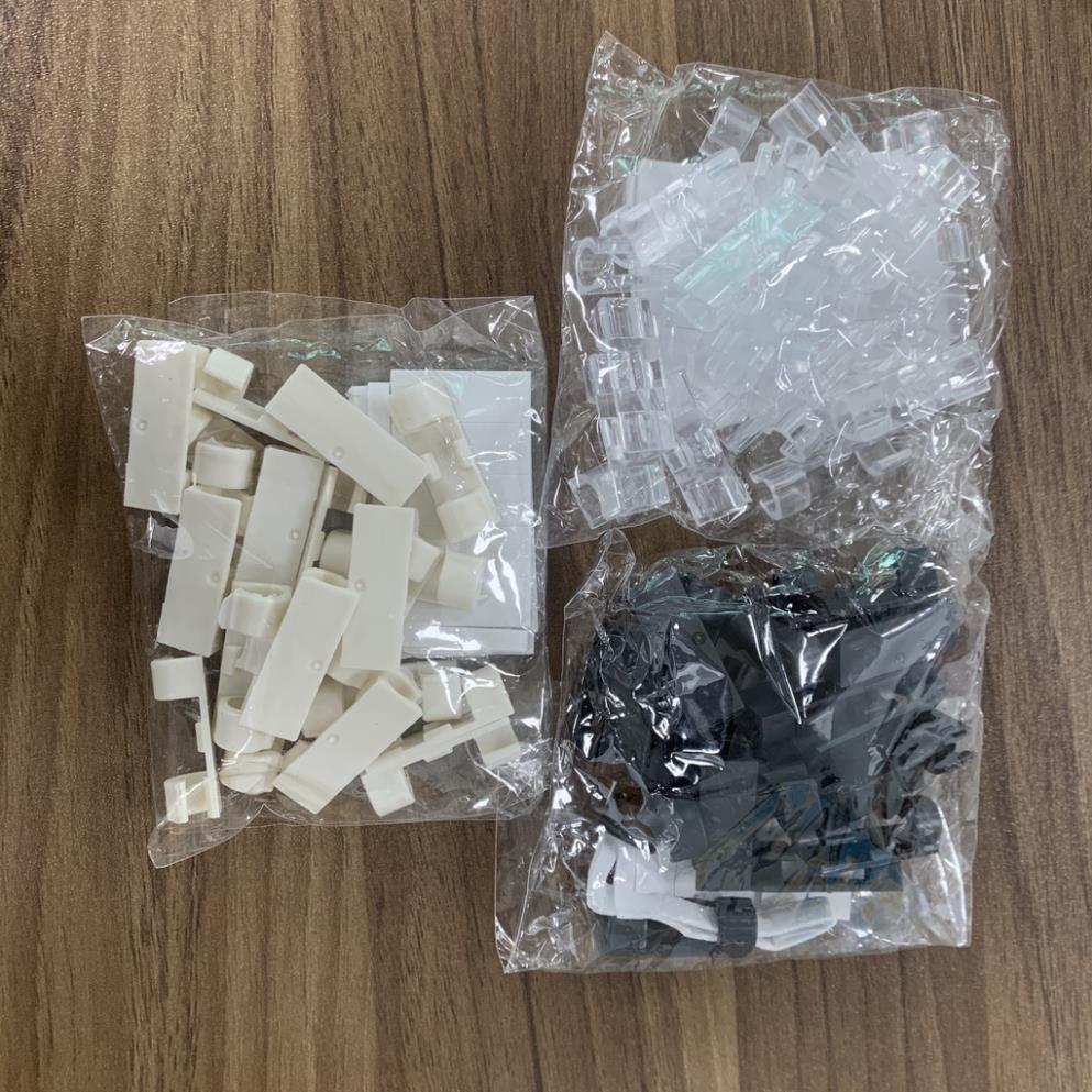 Bộ 20 Miếng Dán Tường Đi Dây Điện - Kẹp Cố Định Nút Giữ Luồn Dây Điện Gọn Gàng 88068