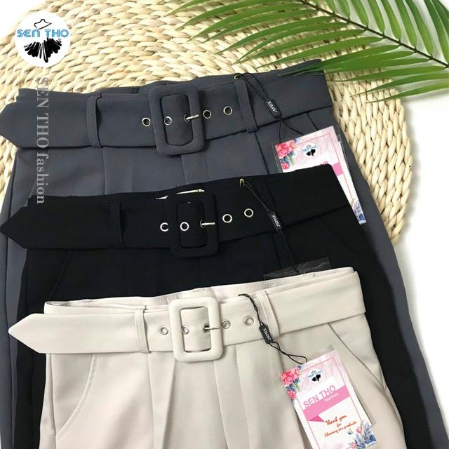 Quần Baggy Kèm Đai Công Sở Cao Cấp Chất Siêu Đẹp Mặc Sang Trọng Thanh Lịch