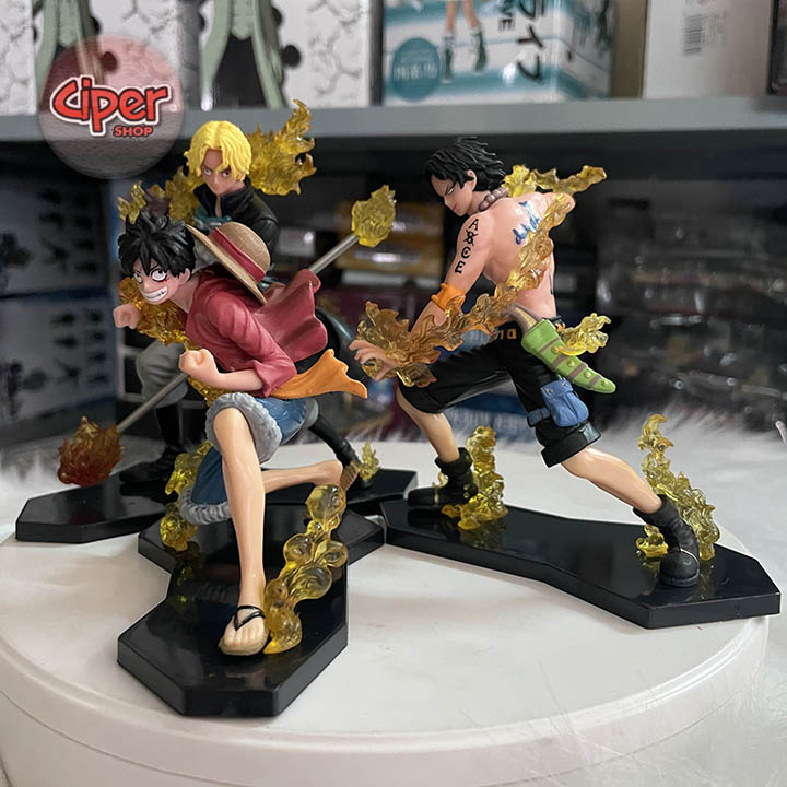 Mô hình anh em Luffy - Ace - Sabo - Mô hình One Piece - Set 3 Figure Action Luffy Ace Sabo