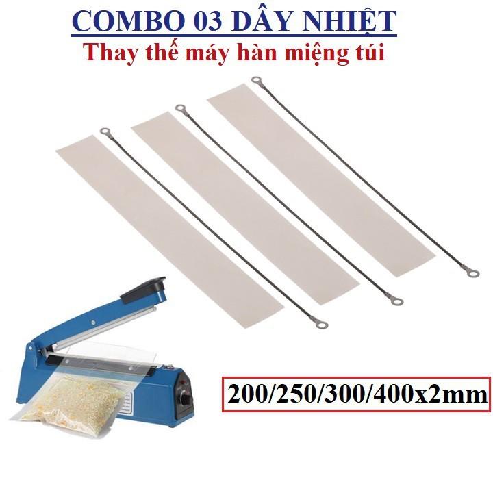 Combo 03 Dây nhiệt thay thế cho máy hàn miệng túi 200/250/300/400x2mm