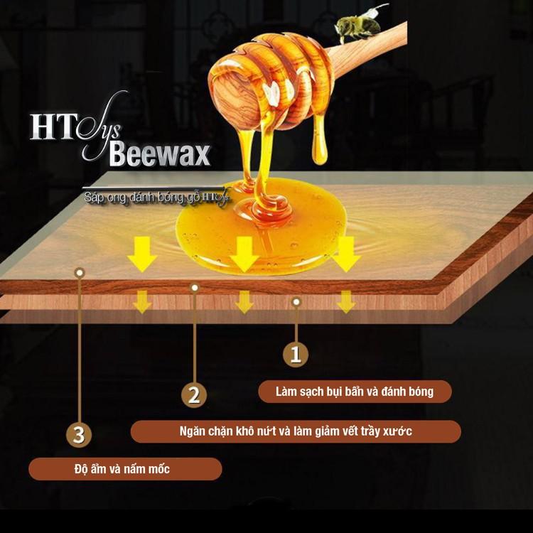 Sáp ong Beewax lau đánh bóng sàn đồ gỗ nội thất 3 tác động làm mới chống thấm nước