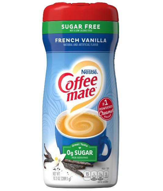 BỘT KEM SỮA KHÔNG ĐƯỜNG VỊ VANILLA Coffee Mate Sugar Free French Vanilla Powder Coffee Creamer 289g (10.2oz)