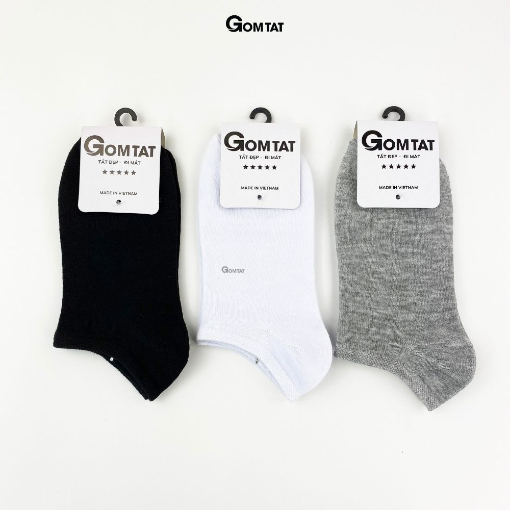 Combo 10 Đôi Tất Trơn Cổ Ngắn Nam Nữ VNXK Chuẩn Xuất Nhật , Vớ Cổ Ngắn Chất Liệu Cotton Thoáng Mát Khử Mùi - VOTRON-VNXK