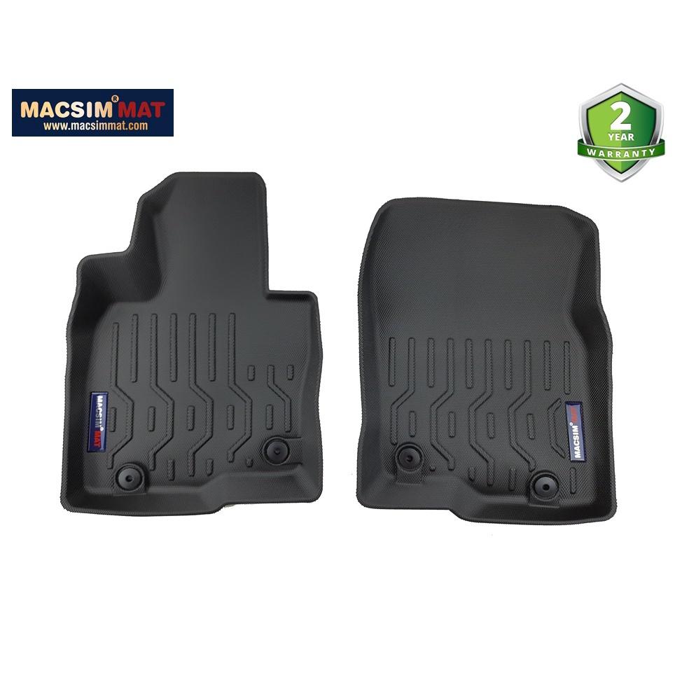 Thảm lót sàn xe ô tô Mazda CX8 Nhãn hiệu Macsim chất liệu nhựa TPV cao cấp màu đen - 3 hàng ghế