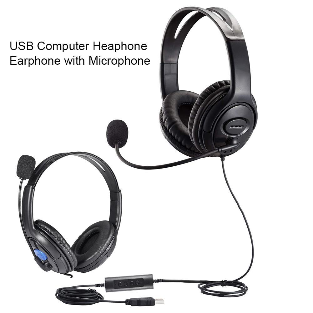 Chức Năng Tắt Tiếng Gọi Trung Tâm USB Máy Tính Heaphone Có Micro Kinh Doanh Tai Nghe Tai Nghe Có Dây Cho Laptop