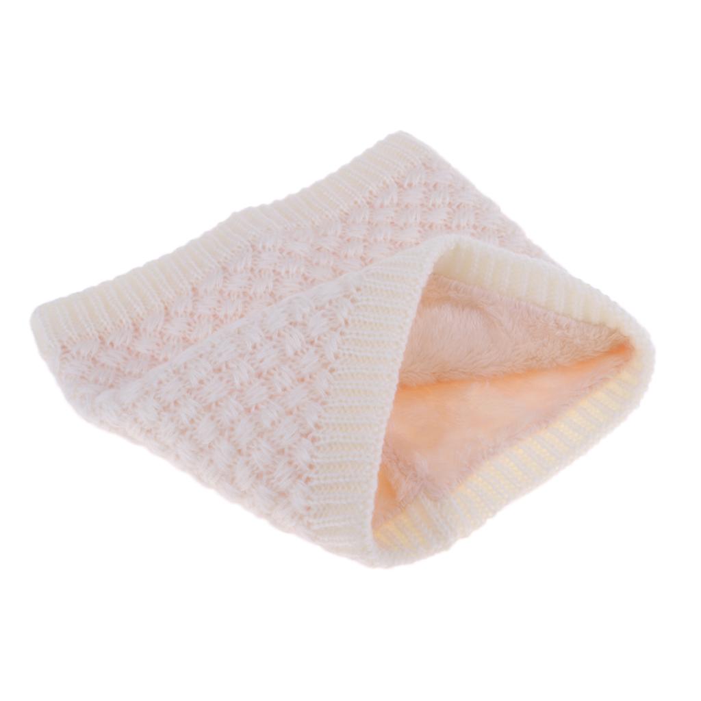 Windproof Fleece Winter Warm Scarf Neck Loop Warmer Neckerchief White