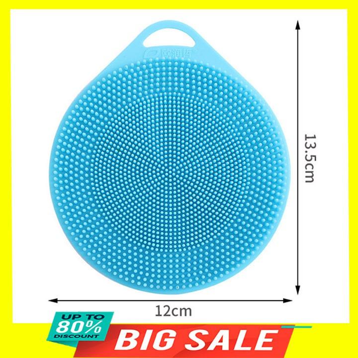 Miếng rửa nồi bằng silicon tiện dụng đa năng 5x12cm tặng 1 móc dính tường