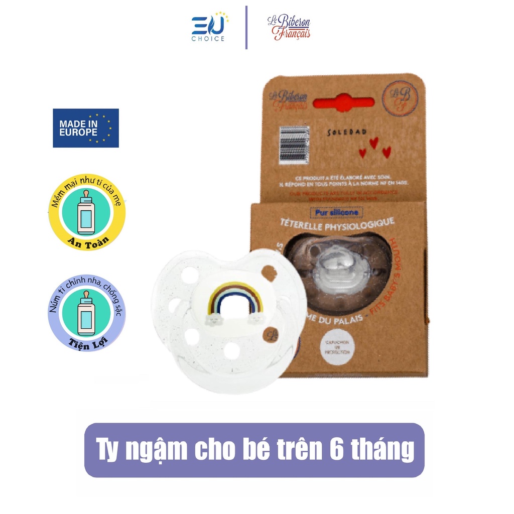 Ty ngậm LE BIBERON FRANCAIS bằng silicon (trên 6 tháng tuổi) - Tétra Medical