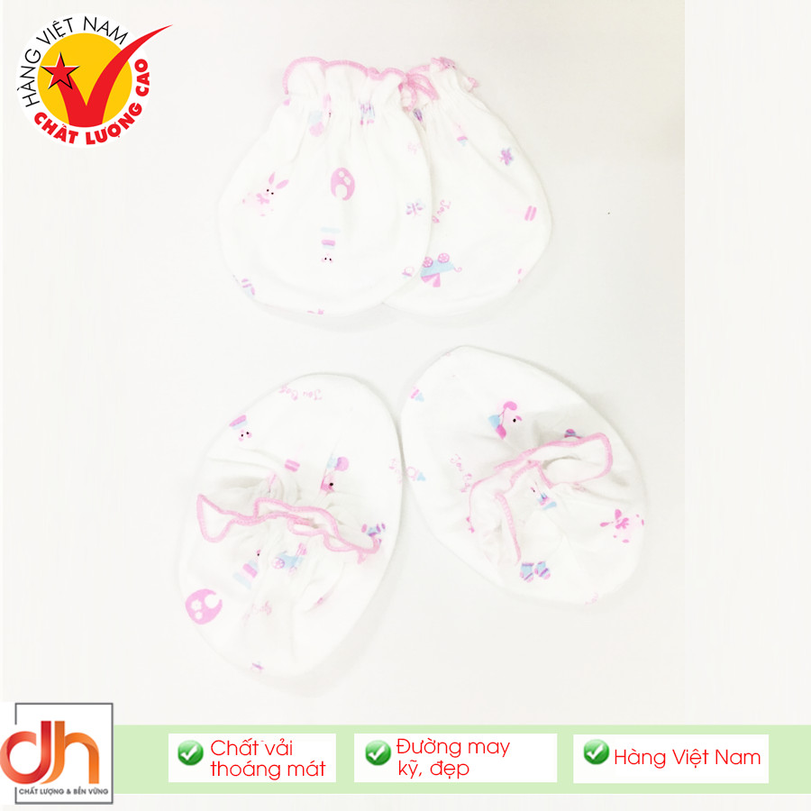 Set 5 bộ bao tay + bao chân sơ sinh JouBaby (SP000147)