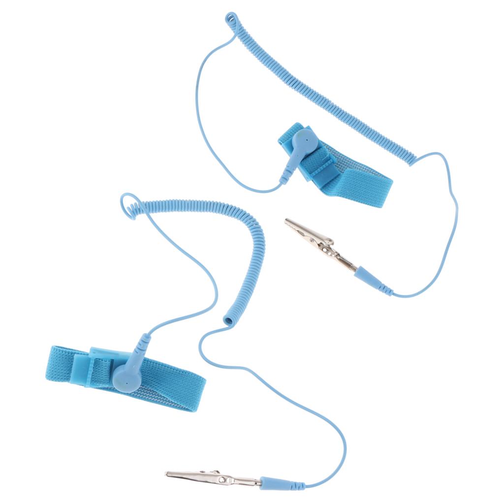 2 PC Chống Tĩnh Điện Dây ESD Tiếp Đất Cổ Tay Chống Tĩnh Điện Xây Dựng