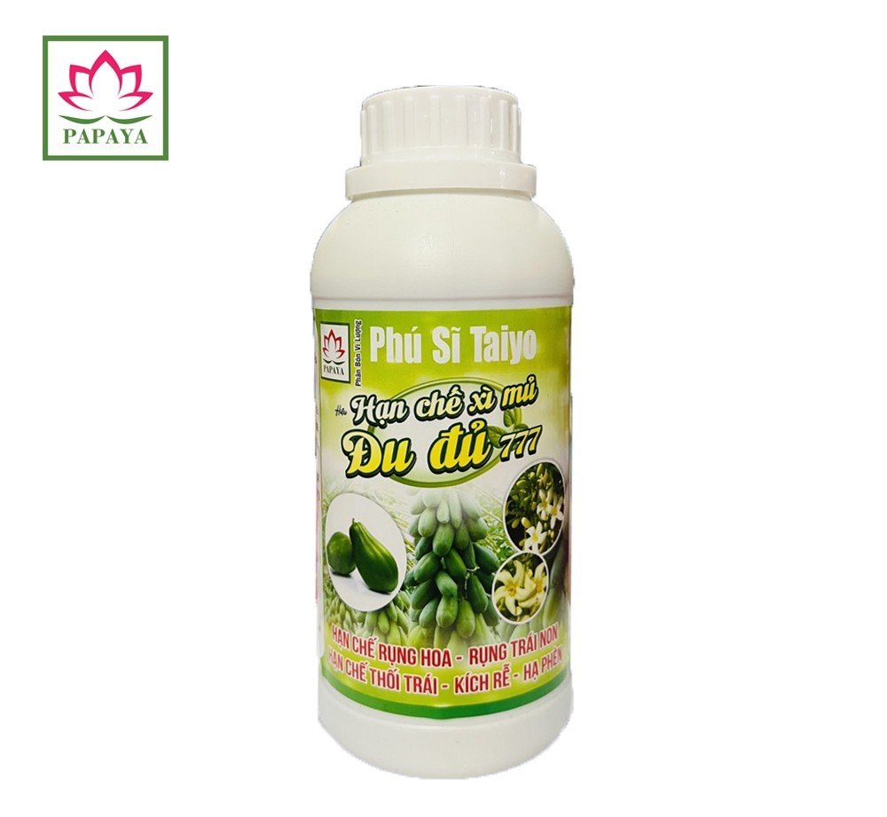 Phân bón vi lượng Papaya Hạn Chế Xì Mủ Đu Đủ 777 500ml Hạn chế rụng hoa - Rụng trái non - Kích rễ