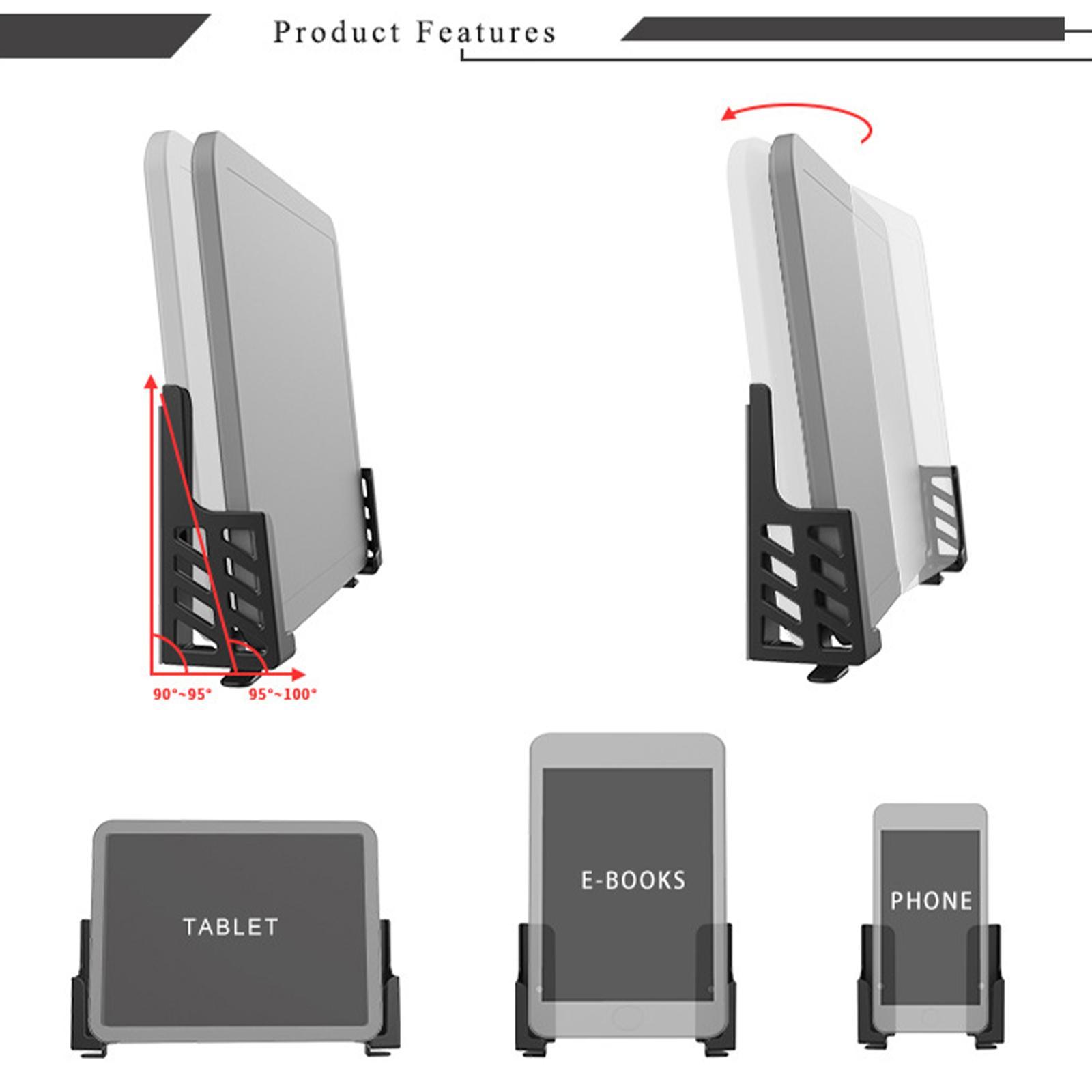 Tablet Wall Mount Stand Holder Adjustable Mobile Phone for Bedroom Desk Readingroom