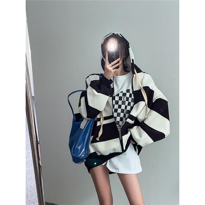 Áo khoác thun sọc chống nắng chống tia UV cực tốt HOTTREND siêu xinh xắn thời trang hàn quốc cho các bạn trẻ