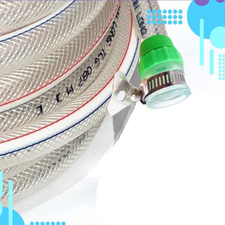 Bộ dây vòi xịt nước rửa xe,tưới cây .tăng áp 3 lần,loại 3m, 5m 206318 đầu đồng,cút,nối nhựa vàng+ tặng đai