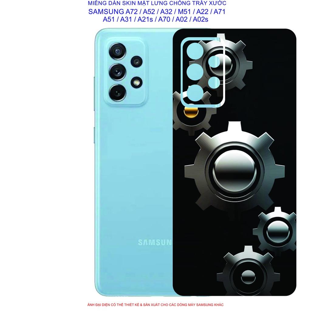 Miếng Dán Skin mặt lưng dành cho SAMSUNG A72 / A52 / A32 / A22 / M51 / A71 / A51 / A31 / A21s / A12 / A02 / A02s chống trầy xước