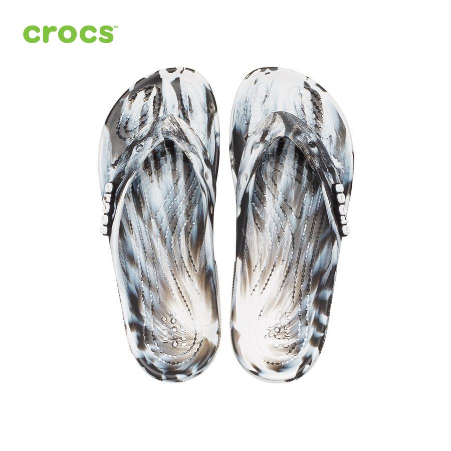 Dép xỏ ngón unisex Crocs FW Classic Flip U Marbled Blk/Whi - 207822-066