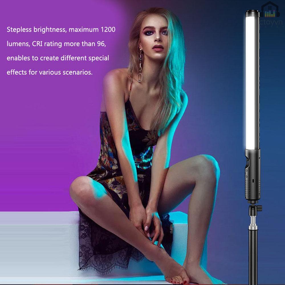 Gậy đèn RGB cầm tay có thể sạc lại cổng USB dùng chụp ảnh đám cưới