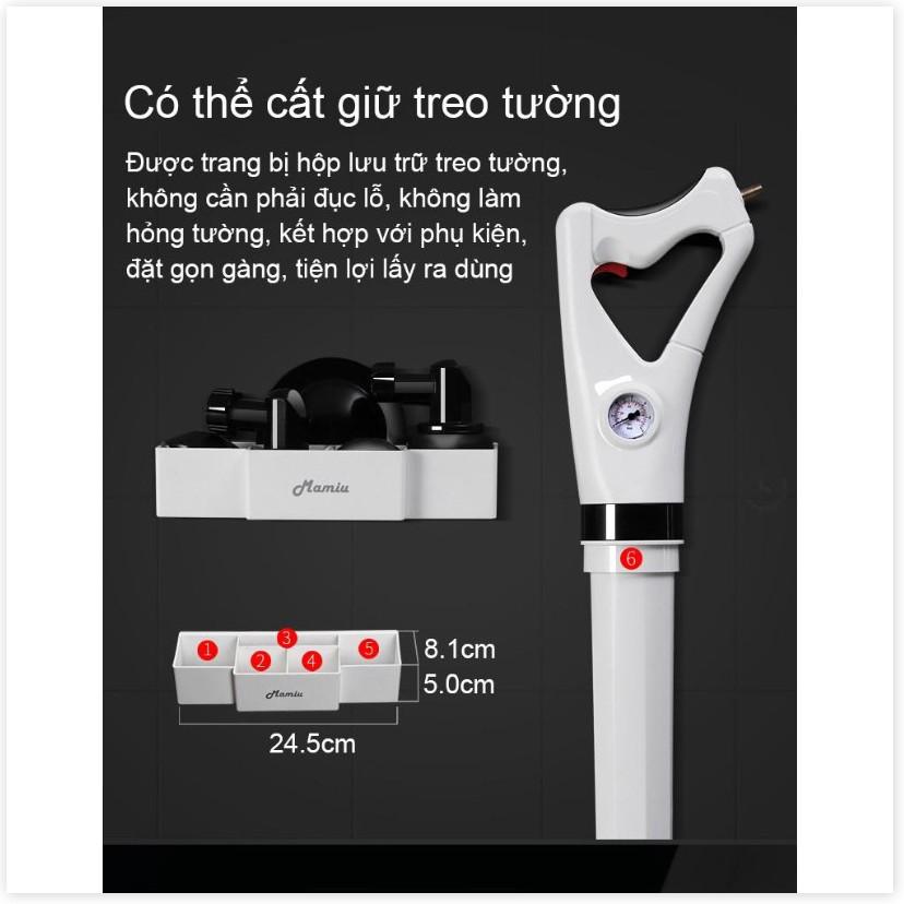 Máy thông tắc bồn cầu, bồn rửa chén với một nút ấn